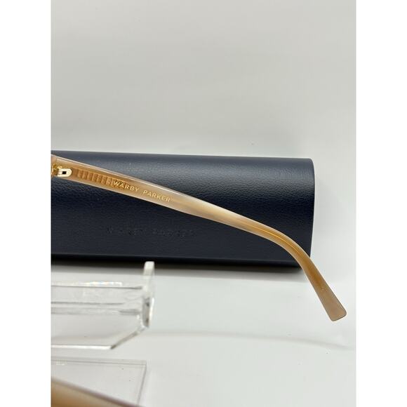 Warby Parker Yansley Sunglasses Translucent Beige Brown Lenses 52-19-142 main image 7